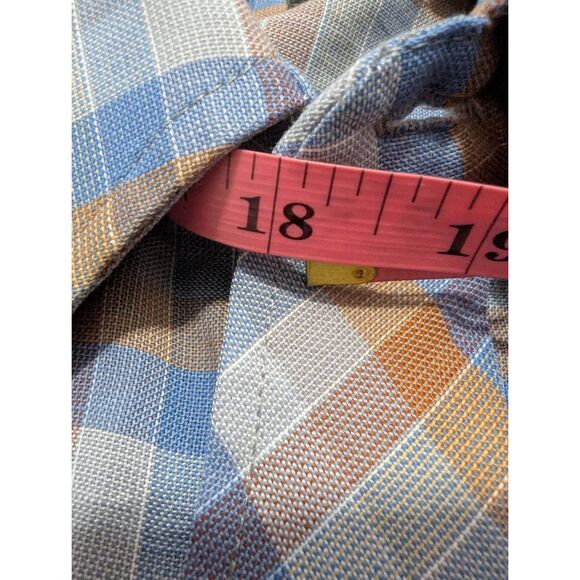 Vintage 70s Tem Tex Pearl Snap Western Shirt Mens M Plaid Check Cowboy Sawtooth - Picture 9 of 11